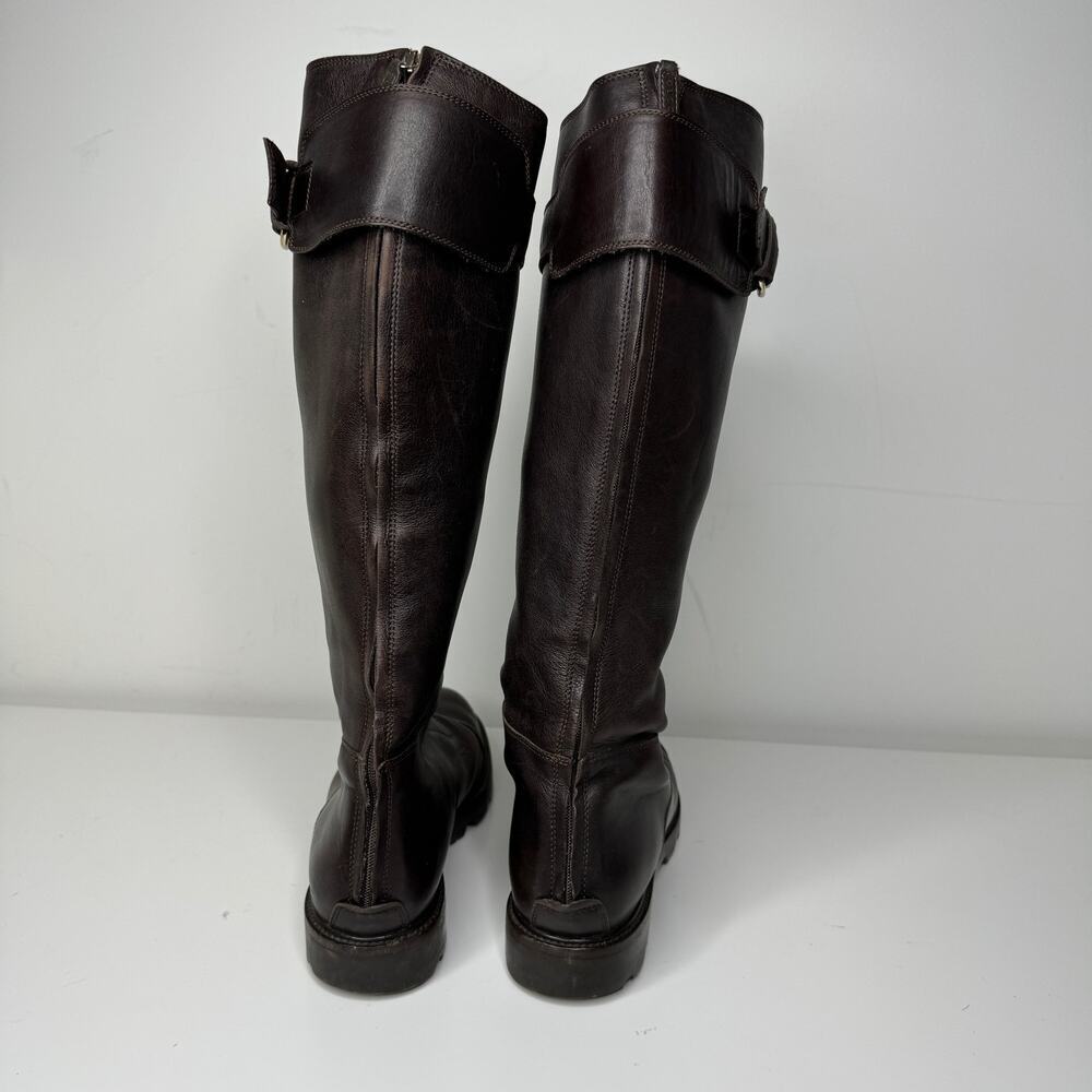 Gucci Tall Combat Brown Leather Boots 7.5 - Picture 14 of 15